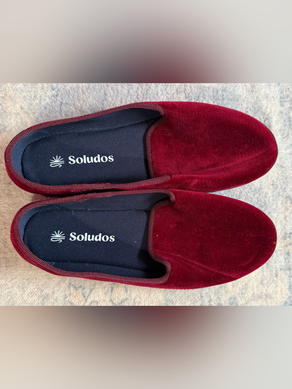Soludos Venetian Flat Cherry Red